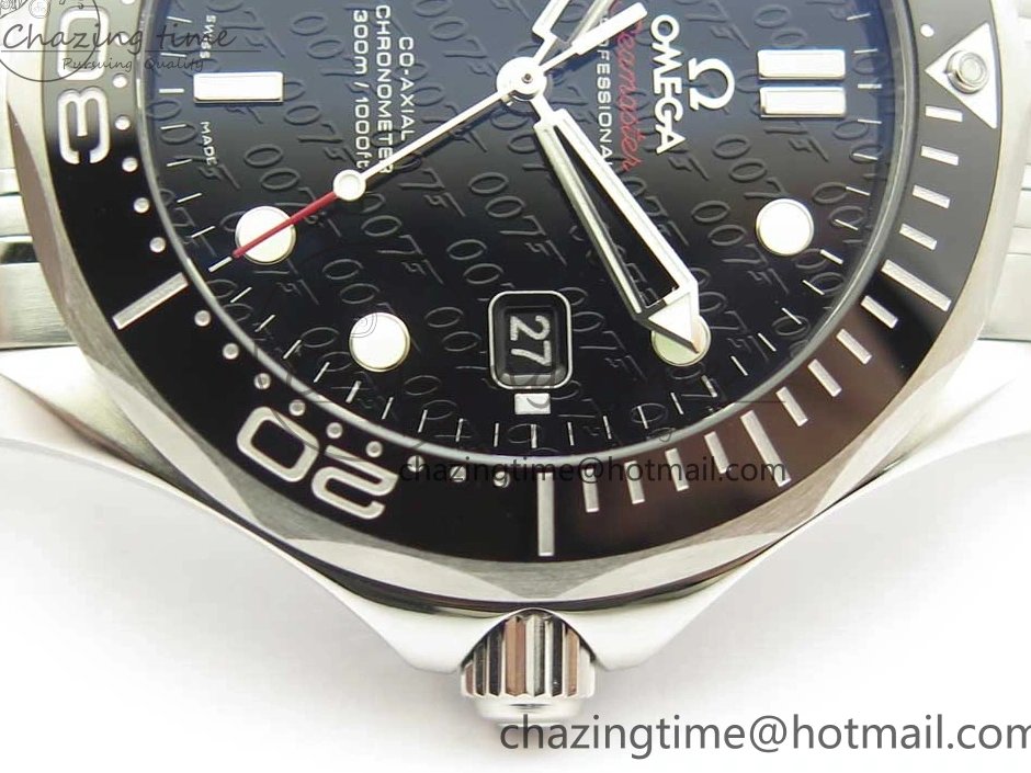 0424 Seamaster 300M Chronometer SS “007” Limited Edition OMF 1:1 Best Edition on SS Bracelet A2824 (Black Balance Wheel) V Seasonal 7952